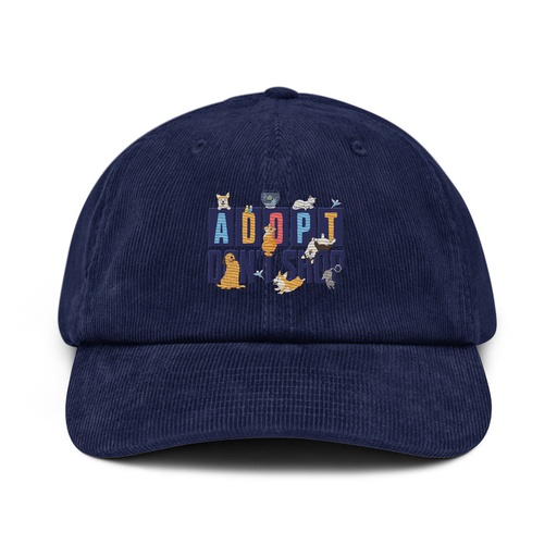 [ID: 532-G23] Adopt a Pet - Cute Animal Corduroy Hat