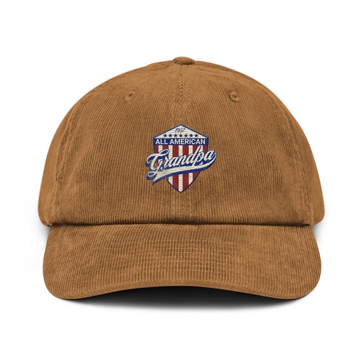 [ID: 532-G41] all american grandpa Corduroy Hat
