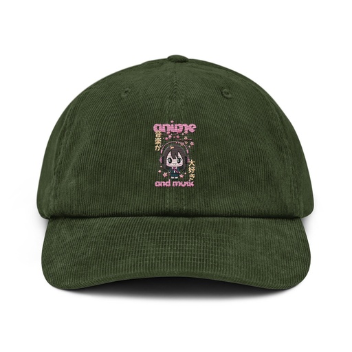 [ID: 532-G86] Anime and Music Corduroy Hat