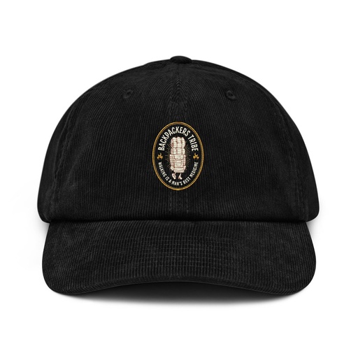 [ID: 532-G125] Backpackers Tribe - Adventure Badge Corduroy Hat