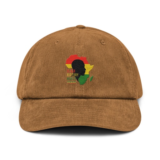 [ID: 532-G221] Black History Month - African Continent Corduroy Hat