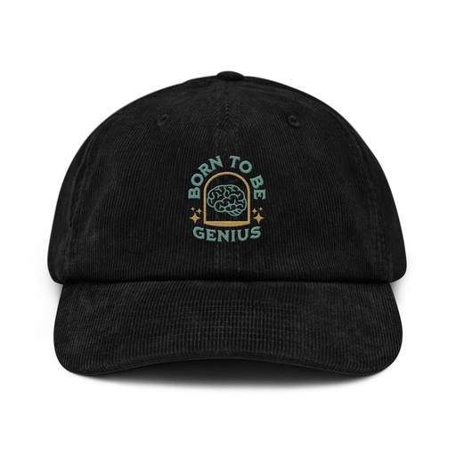 [ID: 532-G260] Born To Be Genius - Brain Corduroy Hat