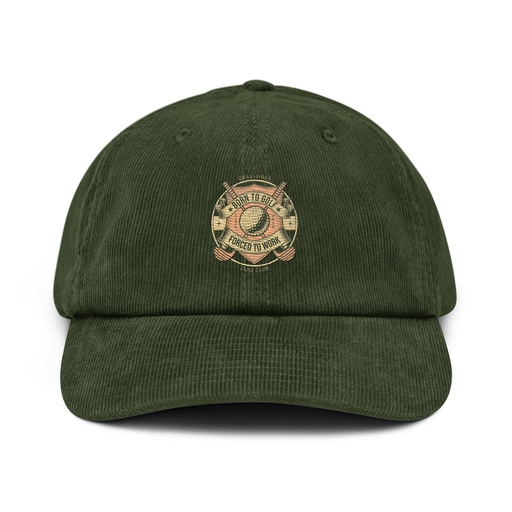 [ID: 532-G266] Born To Golf Corduroy Hat