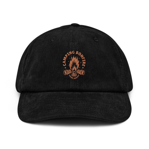 [ID: 532-G324] Camping Bonfire - Firewood Corduroy Hat