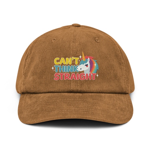 [ID: 532-G328] Can't Think Straight (2) Corduroy Hat