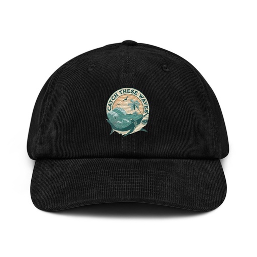 [ID: 532-G345] Catch These Waves Shark  Corduroy Hat