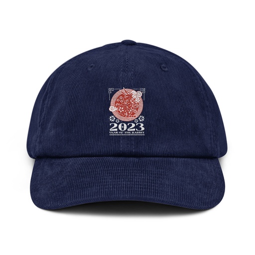 [ID: 532-G368] Chinese Lunar Year - Rabbit Corduroy Hat