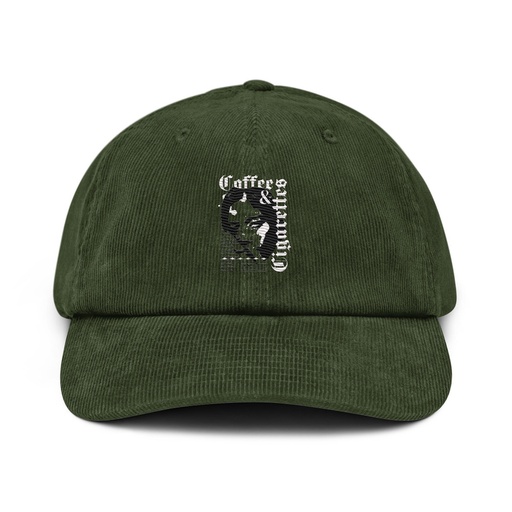 [ID: 532-G392] Coffee & Cigarettes Corduroy Hat