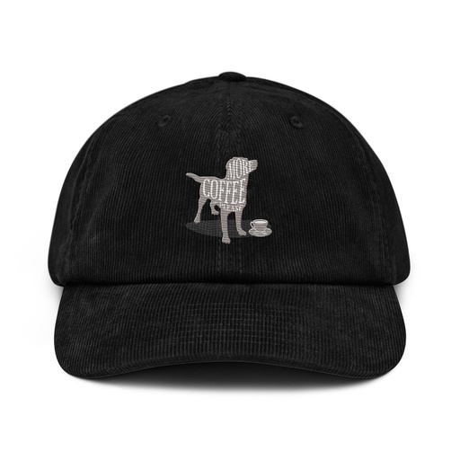 [ID: 532-G399] Coffee Dog Corduroy Hat