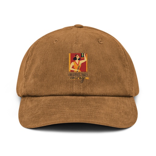 [ID: 532-G434] Creativity Takes Courage Corduroy Hat