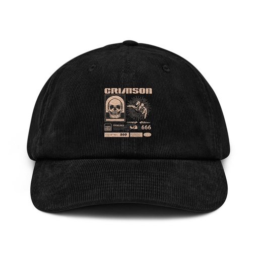 [ID: 532-G438] Crimson Corduroy Hat
