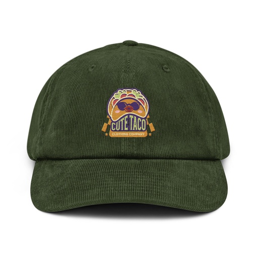 [ID: 532-G454] Cute Taco - Colorful Mexican Tortilla Corduroy Hat