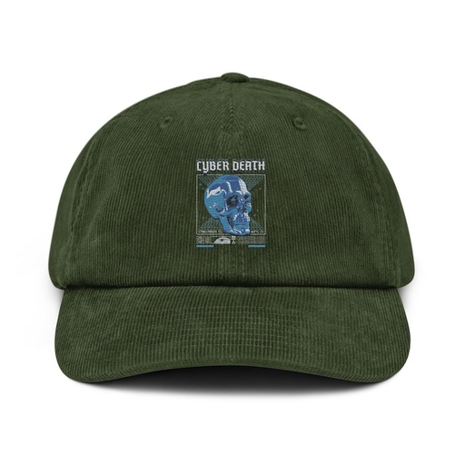 [ID: 532-G457] Cyber Death - Skull Corduroy Hat