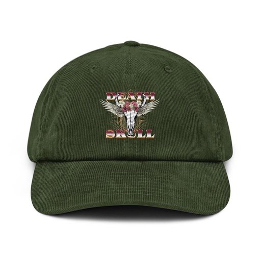 [ID: 532-G474] Deah Skull Corduroy Hat