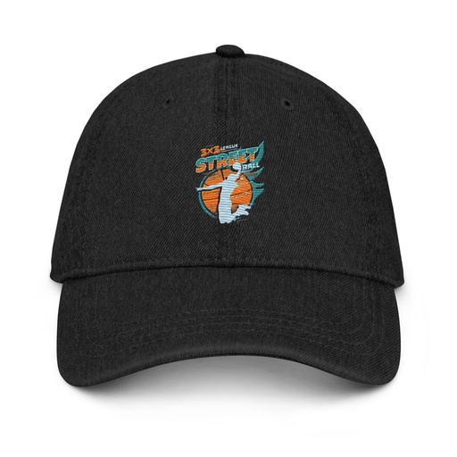 [ID: 463-G6] 3x3 Basketball League Denim Hat
