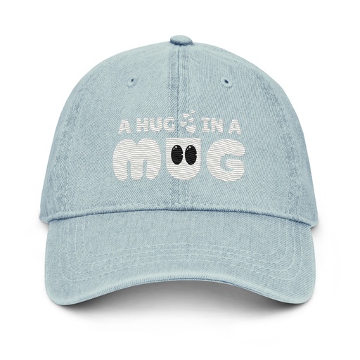 [ID: 463-G17] A Hug in a Mug - Funny Cartoon Denim Hat