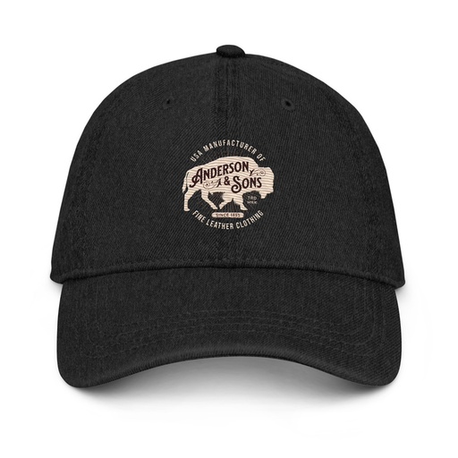 [ID: 463-G80] Anderson & Sons Leather Clothing - Buffalo Denim Hat