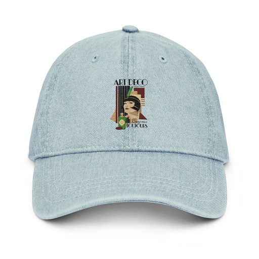 [ID: 463-G102] Art Deco Elegance Toujours Denim Hat