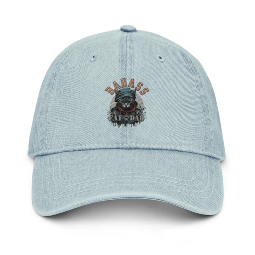 [ID: 463-G129] BADASS CAT DAT Denim Hat