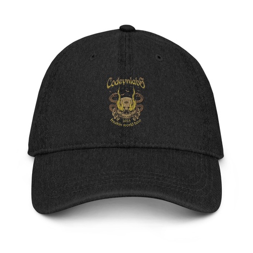 [ID: 463-G137] Band Merchandise Tour Illustration Denim Hat