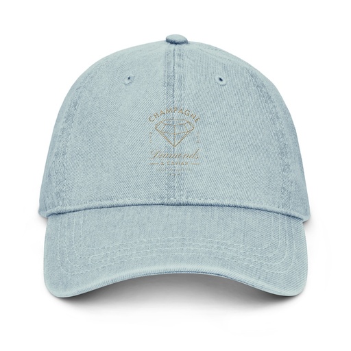 [ID: 463-G215] Black Diamonds - Elegant Denim Hat