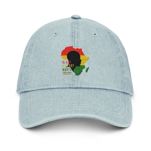 [ID: 463-G221] Black History Month - African Continent Denim Hat