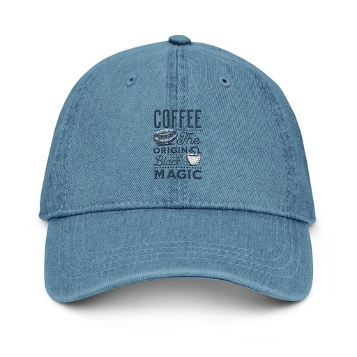 [ID: 463-G227] Black Magic Coffee - Simple Cup Denim Hat