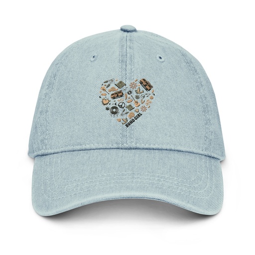 [ID: 463-G248] Boho Girl Poster Denim Hat