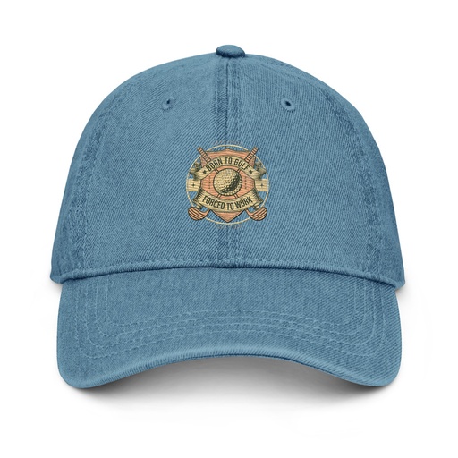 [ID: 463-G266] Born To Golf Denim Hat