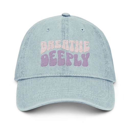[ID: 463-G283] Breathe Deeply Denim Hat