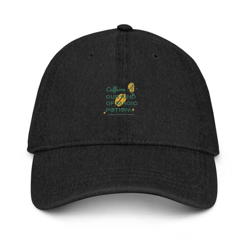 [ID: 463-G307] Caffeine Cartoon Denim Hat