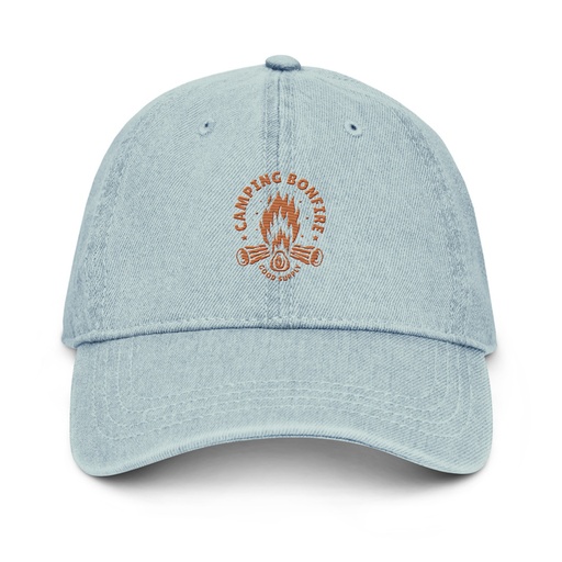 [ID: 463-G324] Camping Bonfire - Firewood Denim Hat