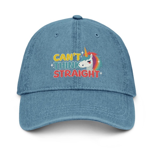 [ID: 463-G328] Can't Think Straight (2) Denim Hat