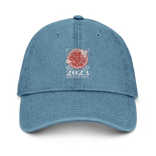 [ID: 463-G368] Chinese Lunar Year - Rabbit Denim Hat