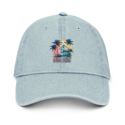 [ID: 463-G391] Coconut Cottage Denim Hat