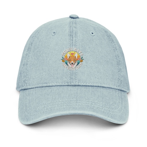 [ID: 463-G420] Corgi Days - Funny Animal Denim Hat