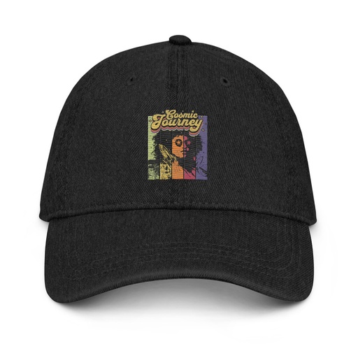 [ID: 463-G422] Cosmic Journey Rainbow Retro Denim Hat
