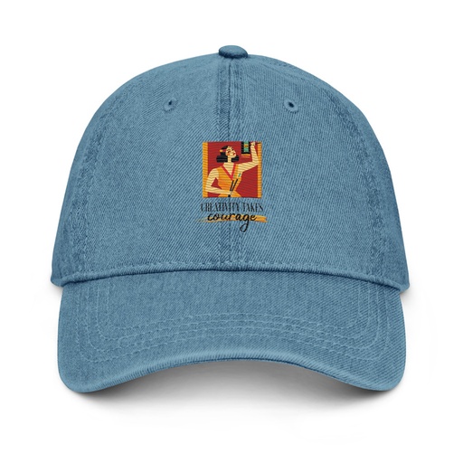 [ID: 463-G434] Creativity Takes Courage Denim Hat