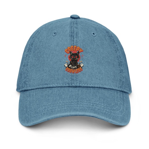 [ID: 463-G437] Creepy Crawlers Halloween Denim Hat