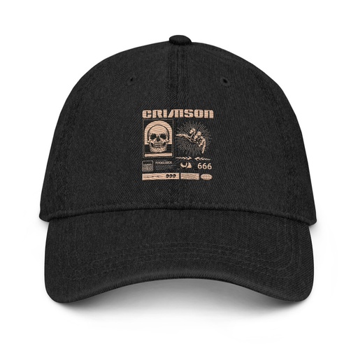 [ID: 463-G438] Crimson Denim Hat
