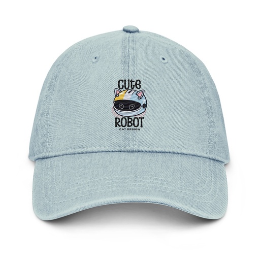 [ID: 463-G451] Cute Cat - AI Denim Hat
