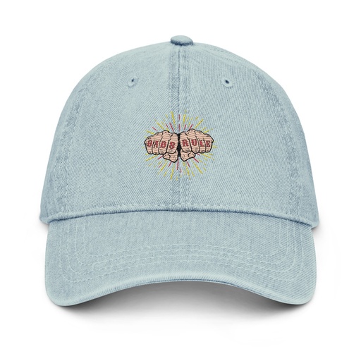 [ID: 463-G463] Dads Rule Denim Hat