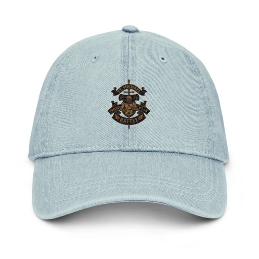 [ID: 463-G484] Defend us in battle - Knight with sword Denim Hat