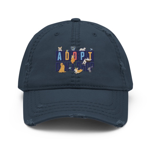 [ID: 396-G23] Adopt a Pet - Cute Animal Distressed Dad Hat