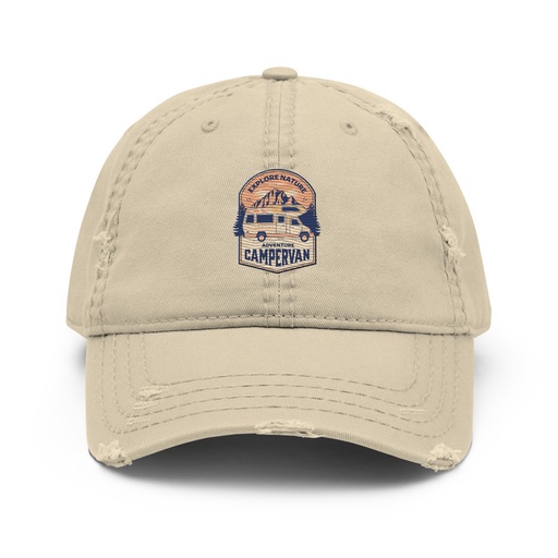 [ID: 396-G29] Adventure Campervan - Outdoor Distressed Dad Hat