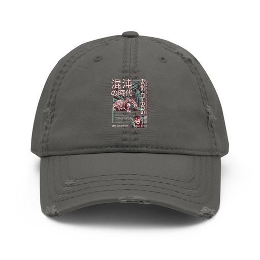 [ID: 396-G34] Age of Chaos - Japanese Anime Distressed Dad Hat