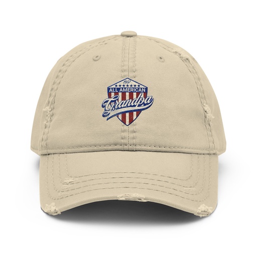 [ID: 396-G41] all american grandpa Distressed Dad Hat