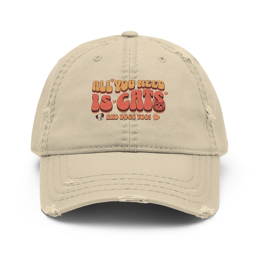 [ID: 396-G52] All You Need Distressed Dad Hat
