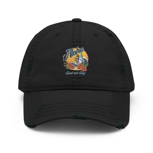[ID: 396-G53] Aloha Distressed Dad Hat