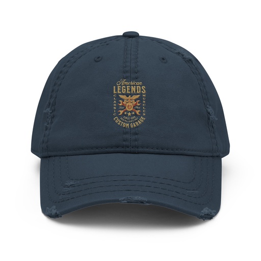 [ID: 396-G75] American Legends Garage - Eagle Distressed Dad Hat